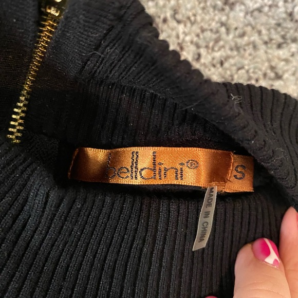 Beldini Black Sweater with cutouts - Picture 3 of 5